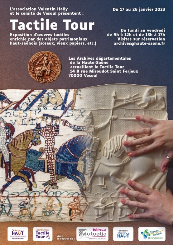 Tactile Tour : Affiche de l'exposition de Vesoul