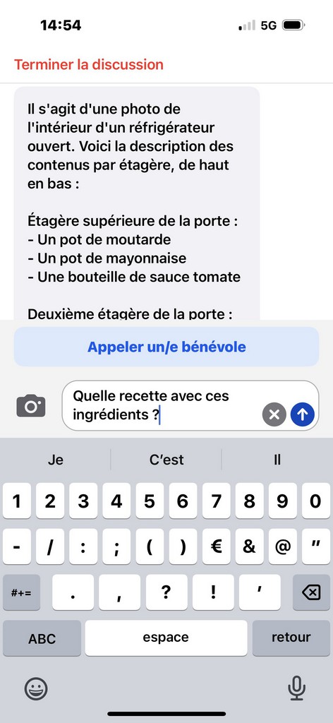 Lancer une discussion sur la capture par le Chat de "Be My Eyes"