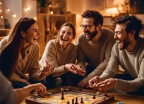 4 personnes jouant aux échecs