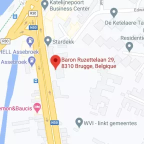Situation carte Maps Optelec Belgique