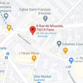 Carte Maps du siège de la société Axos