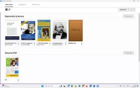 Écran Thorium Reader bibliothèque "Mes Livres"