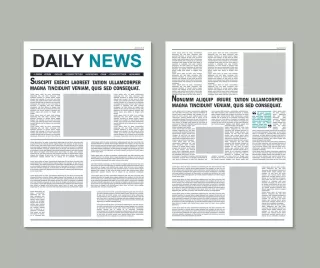 Deux pages d'un journal papier