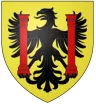 emblème de besançon ,un aigle et deux colonnes romaines 