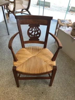 Fauteuil style directoire PAILLAGE fait par Jean Yves BABARIT
