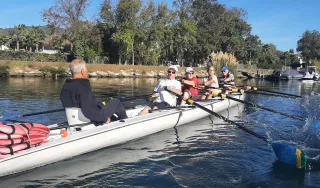 Aviron au départ d'une balade