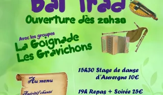 Affiche pour la soirée bal trad du 18 octobre