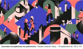 Affiche Journées européennes du patrimoine - Musée Valentin Haüy - 19 septembre de 10h à 17h