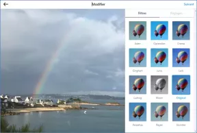 Capture écran de la fonction "Modifier" - Filtres et réglages