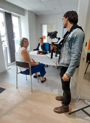 Scène de tournage d'une sensibilisation au comité des Yvelines