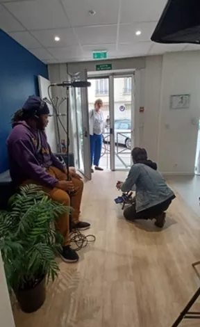 Photo de tournage d'une sensibilisation au comité des Yvelines