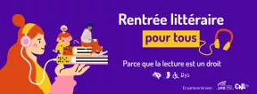 Visuel rentrée littéraire pour tous, parce que la lecture est un droit