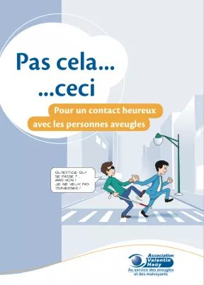 Image livre Pas cela ceci pour un contact heureux avec les personnes aveugles