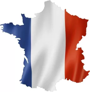 Picto de la France aux couleurs du drapeau