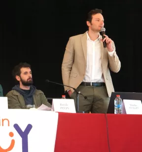 Nicolas Guillet directeur de la maison sports santé Pays basque Adour basée à Bayonne et Biarritz, aux côté de Basile Péon intervenant en sport adapté à Cambo les Bains