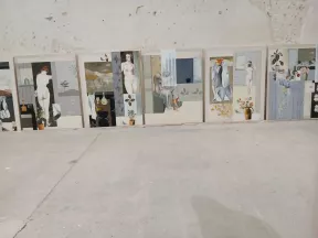 Un éventail de tableaux de l'artiste