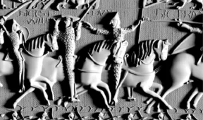 Représentation en 3D de la Tapisserie de Bayeux La bataille de Hastings