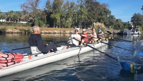 Aviron au départ d'une balade
