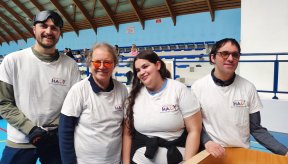 L'équipe de bénévoles AVH Caen : Jorane, Magnolia, Lilou et Olivier